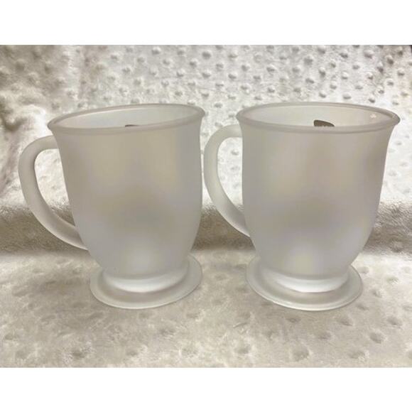 Holiday Frosted Snowmen 14.6oz Coffee Mug Pair "There's No Place Like Home"-NEW - Picture 2 of 6